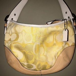 Coach Small Signature Yellow Hobo